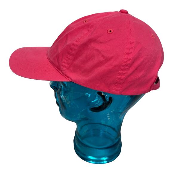 Vintage Polo Ralph Lauren Dad Strapback Hat Reddish Pink Terry Cloth Sweatband - Picture 5 of 10